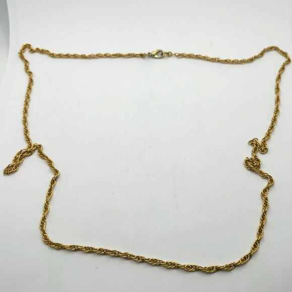 Vintage Gold Rope Chain Men's Necklace - Picture 3 of 3